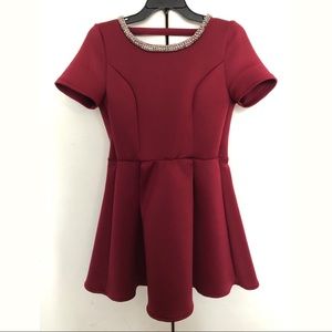 Tobi: Maroon Pouf Dress (NWOT)
